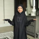 ZAHQA - Mukena Terusan Anak SD 1-3 Abaya Hadramaut Katun Micro Premium Polos Renda Gipper Atiqa