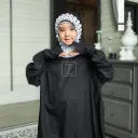 ZAHQA - Mukena Terusan Anak SD 1-3 Abaya Hadramaut Katun Micro Premium Polos Renda Gipper Qisya