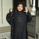 ZAHQA - Mukena Terusan Anak Remaja SD 4-6 Abaya Hadramaut Katun Micro Premium Polos Renda Gipper Hayati