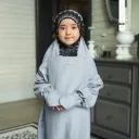 ZAHQA - Mukena Terusan Anak Remaja SD 4-6 Abaya Hadramaut Katun Micro Premium Polos Renda Gipper Kiffa