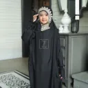 ZAHQA - Mukena Terusan Anak Remaja SD 4-6 Abaya Hadramaut Katun Micro Premium Polos Renda Gipper Kiffa