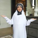 ZAHQA - Mukena Terusan Anak Remaja SD 4-6 Abaya Hadramaut Katun Micro Premium Polos Renda Gipper Kiffa